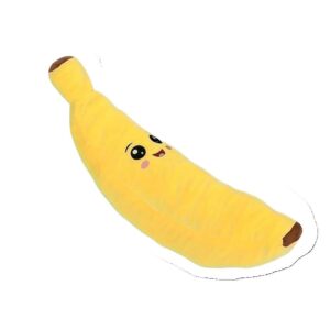 zabawka pluszowy gryzak z dzwiękiem żółty banan dla psów i zwierząt domowych - pluszak