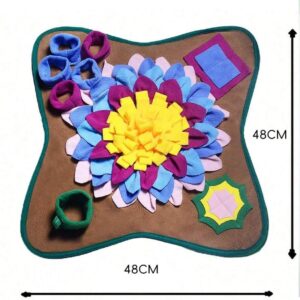 mata węchowa brązowa kolorowa dla psów i kotów - trening intelektualny dla zwierząt domowych